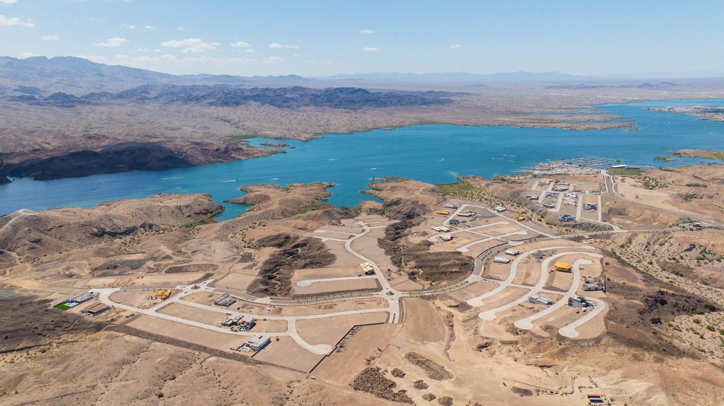 Aerial view of the Riviera development at Lake Havasu