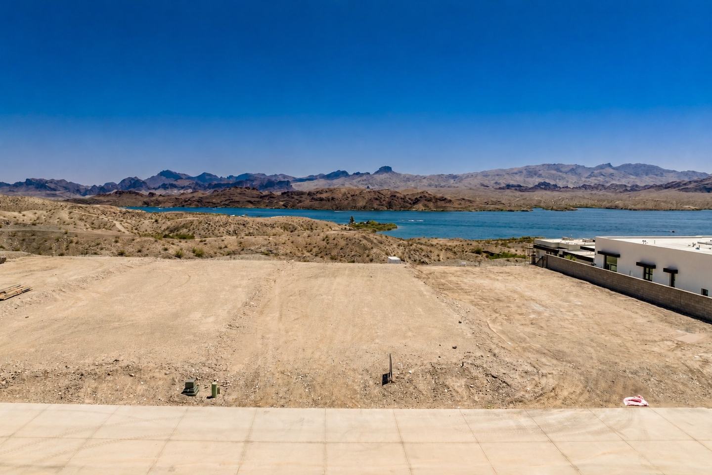 A Marina View homesite overlooking Lake Havasu and the mountains beyond