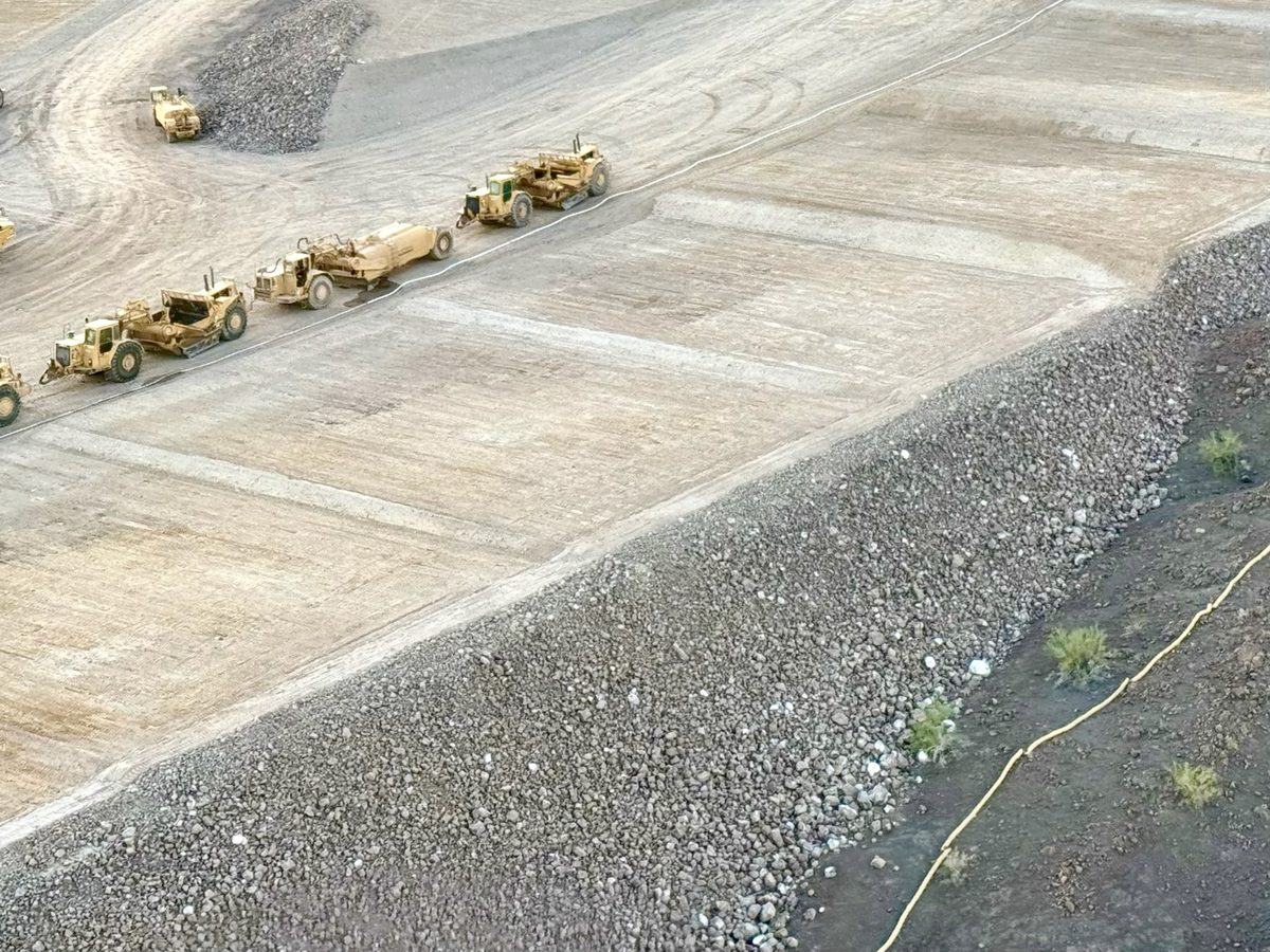 Earthmoving equipment shaping the Sixty-Seven homesites