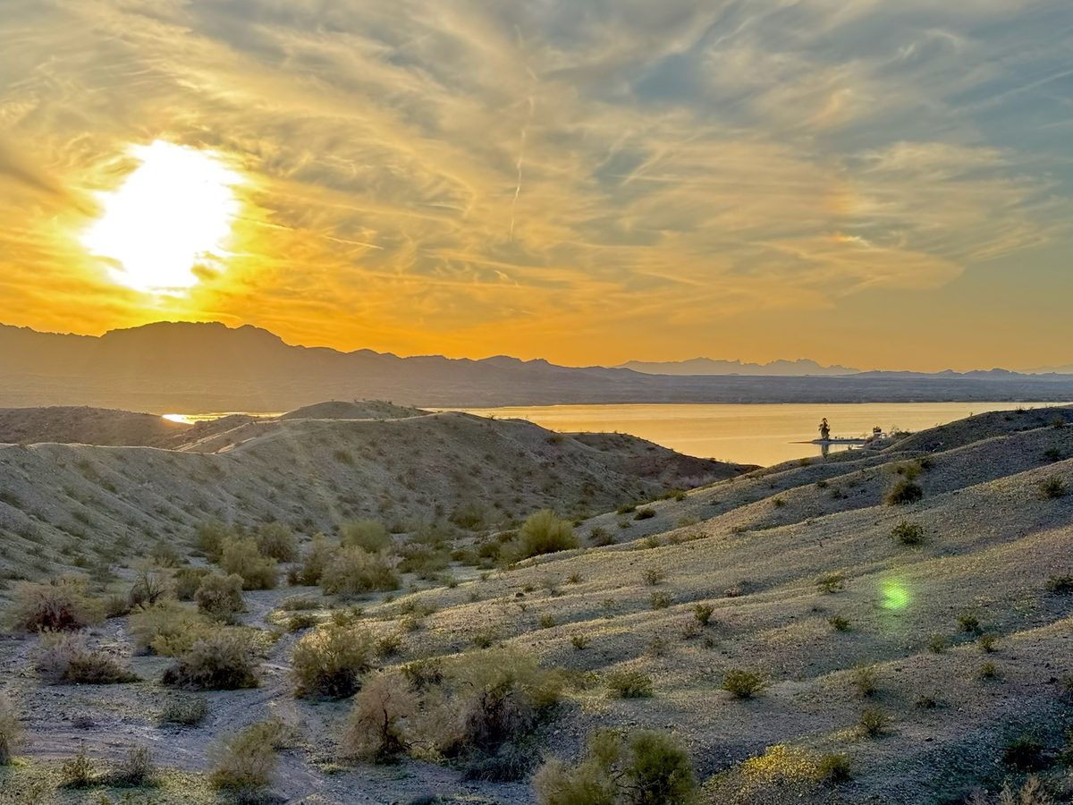 Sunset over Lake Havasu from Sixty-Seven