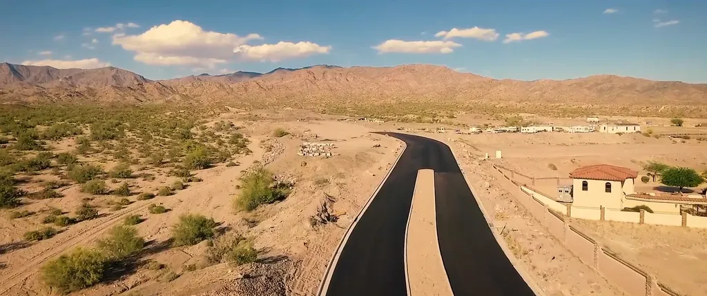 Aerial view of the Villas community in the foothills above Lake Havasu